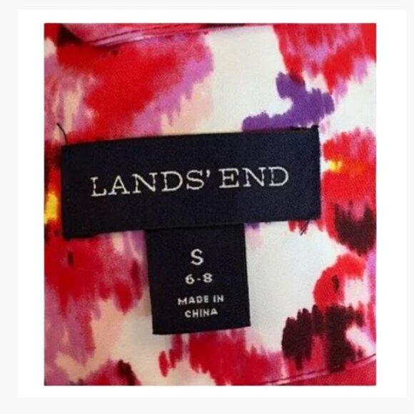 Lands' End Floral Raincoat for Spring and Summer Size Small EUC - Picture 7 of 8